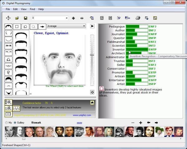 Digital Physiognomy Screenshot